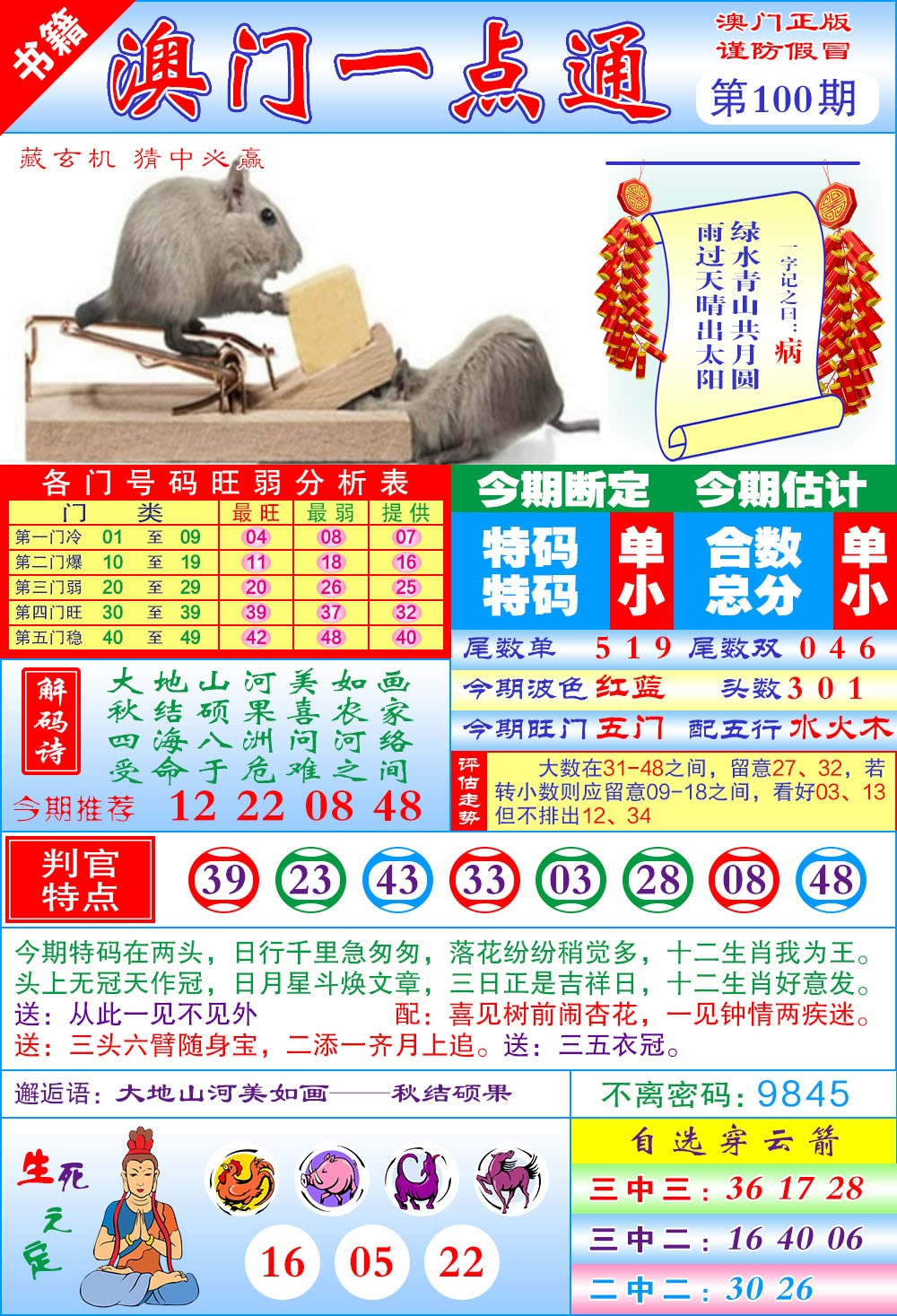 100期澳门一点通[图]